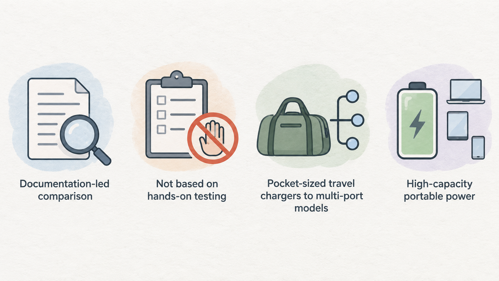 Visually distinguish the documented Nexode charger collection, from pocket-sized travel chargers to multi-port models, from UGREEN’s separate portable power-bank category. Keep the comparison category-level and neutral.